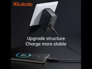 شارژر دیواری دیواری تایپ سی و یو اس بی 65 وات همراه با کابل دو سر تایپ سی مک دودو Mcdodo Fast Charge Gun wall charger CH-844