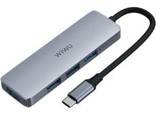 هاب تایپ سی چهار پورت یو اس بی فلزی ویوو WiWU Alpha A440 Pro Usb C Hub 4-in-1