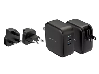 شارژر دیواری تایپ سی 65 وات پاورولوژی Powerology Dual Port World Travel Kit Charging Adapter PWCUQC007-BK