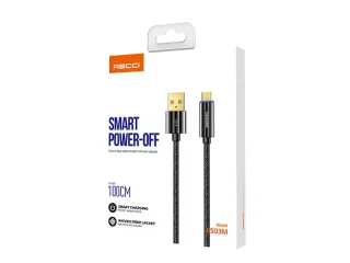 کابل شارژ میکرو یو اس بی قطع کن دار یک متری رسی Recci RS03M micro USB switch charging cable