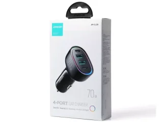 شارژر فندکی یو اس بی و تایپ سی فست شارژ 70 وات جویروم Joyroom JR-CL29 70W 4-Port Car Charger