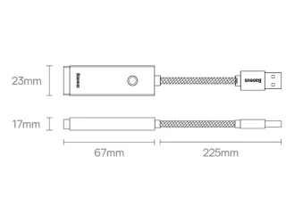 کابل تبدیل یو اس بی به پورت شبکه RJ45 LAN بیسوس Baseus Lite Series External Network Adapter RJ45 to USB WKQX000101 1000Mbps