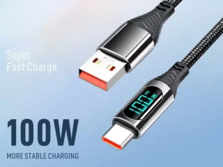 کابل شارژر سریع یو اس بی به تایپ سی کانفلون به طول 1 متر Konfulon Fast Charger Cable TYPE-C USB DC45 100W