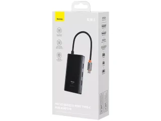 هاب تایپ سی 8 پورت فلزی بیسوس Baseus PadJoy 8 Port Type-C HUB Adapter WKYY030313