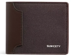 کیف پول مردانه ضد سرقت تاشو سانی ستی SUNICETY RFID anti-theft canvas men&#39;s wallet S3019