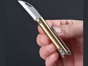 چاقو جیبی کوچک تاشو برنجی small pocket knife sharp portable self-defense