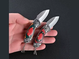 چاقو آنباکسینگ تاشو استیل ضدزنگ mini folding knife stainless steel self-defense fruit