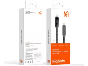 کابل شارژ تایپ سی به لایتنینگ 36 وات 1.2 متری مک دودو Mcdodo CA-496 36W Charging Speed Display Type-C to Lightning Cable 1.2m