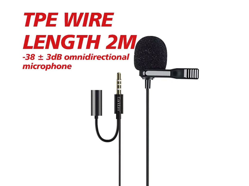 میکروفون 3.5 میلیمتری ارلدام Earldom ET-E38 3.5mm Wired Microphone