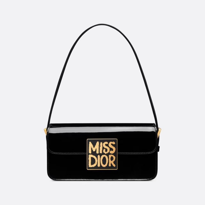 کیف زنانه دیور مدل Miss Dior مشکی گلاسه