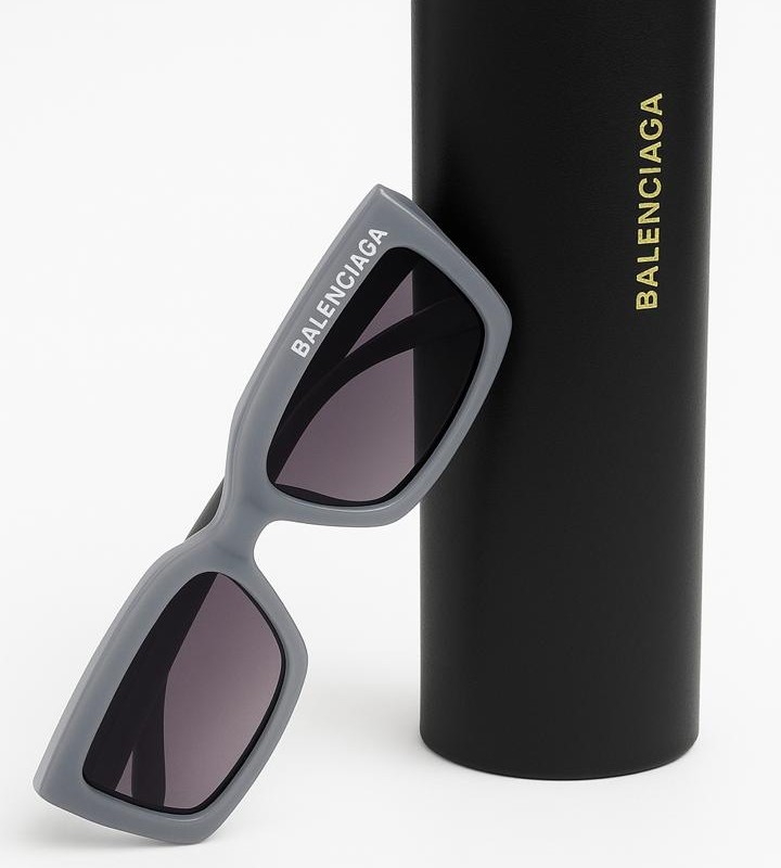 عینک آفتابی زنانه Balenciaga - مدل مشکی/طوسی مات