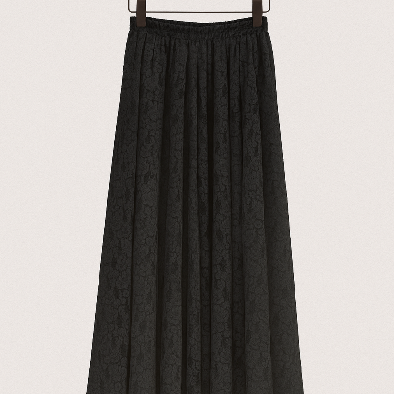 دامن گیپور آستر دار مشکی ماریمو