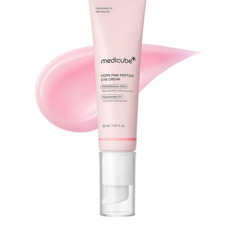 سرم دور چشم سالمون DNA و پپتید صورتی مدی‌کیوب Medicube Salmon DNA PDRN Pink Peptide Eye Serum