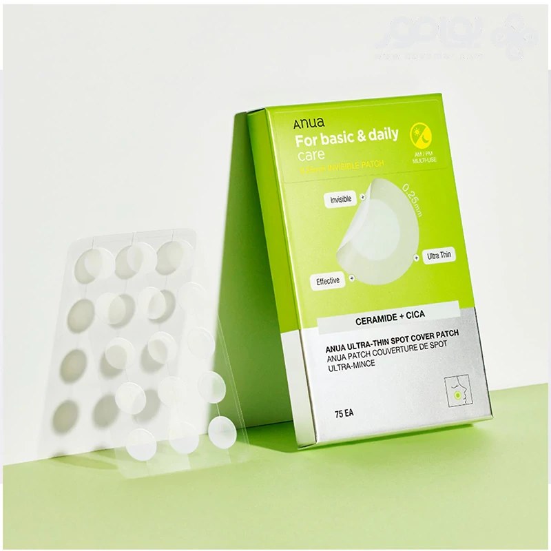 پچ ضد جوش آنوا مدل Ultra-Thin Ceramide + Cica Spot Cover Patch (۷۵ عدد)