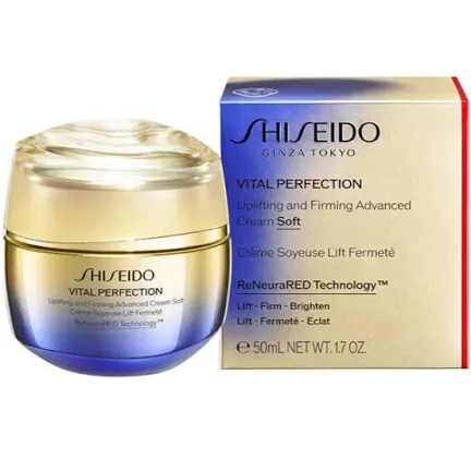 کرم لیفتینگ و ضد چروک شیسیدو مدل Vital Perfection حجم 50 میل Shiseido Vital Perfection Uplifting and Firming Advanced Cream 50ml