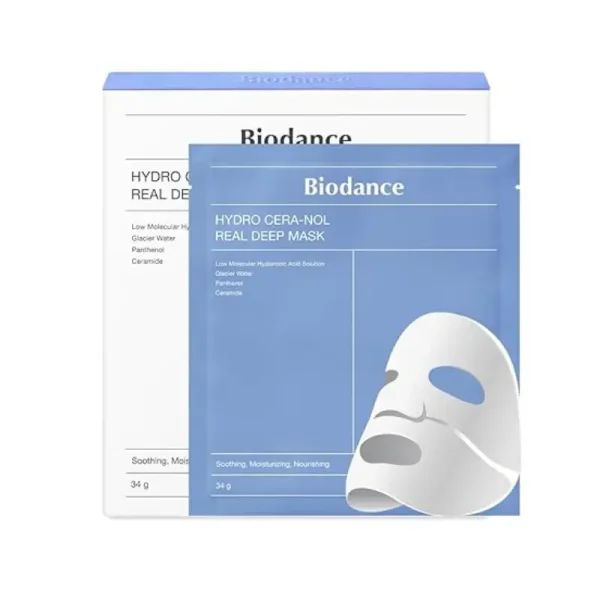 ماسک ورقه‌ای بایودنس مدل «Bio-Collagen Real Deep Mask» بسته ۴ عددی – sheet mask بیودنس حاوی هیالورونیک اسید و کلاژن قابل جذب