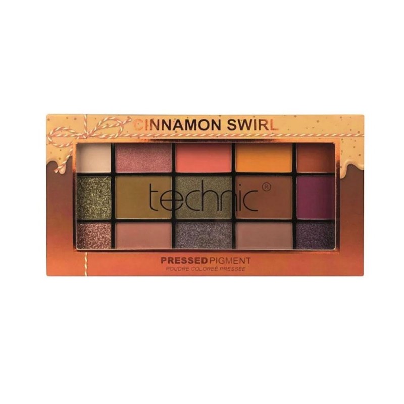 پالت سایه چشم ۱۵ رنگ تکنیک مدل Cinnamon Swirl Eyeshadow Palette