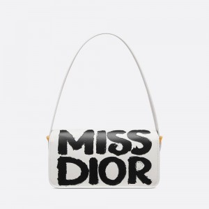 کیف زنانه Miss Dior طرح گرافیکی – مشکی و سفید