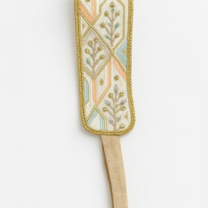 کمربند سوزن‌دوزی دست‌ساز برند MARIMO – طرح اصیل ایرانی با جزئیات طلایی