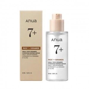 سرم آبرسان آنوا با عصاره برنج و سرامید Anua Rice 7+ Ceramide Hydrating Barrier Serum – 50ml
