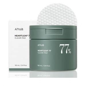 پد پاک‌کننده و تسکین‌دهنده آنوآ مدل هارت‌لیف ۷۷٪ | Anua Heartleaf 77 Clear Pad 160ml
