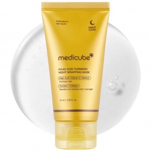 ماسک شب ضدلک کوجیک اسید و زردچوبه مدیکیوب (Medicube Kojic Acid + Turmeric Wrapping Night Mask)