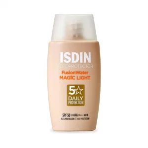 ضدآفتاب رنگی ایزدین فیوژن واتر مجیک ریپیر SPF 50+ رنگ لایت ISDIN Fusion Water Magic Color SPF 50+ – Light