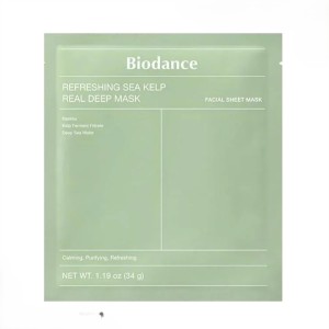 ماسک ورقه‌ای رفرشینگ جلبک دریایی بایودنس / Biodance Refreshing Sea Kelp Real Deep Mask