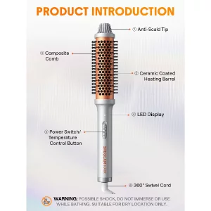 Shiglam Heated Curling Brush – برس پیچ حرارتی شیگلم