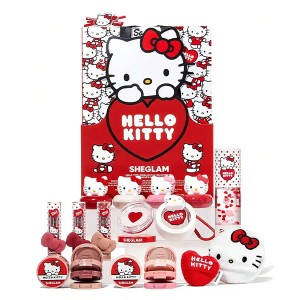 کالکشن هلو کیتی شیگلم ۱۶ آیتمی – ست کامل آرایشی HELLO KITTY SHEGLAM Limited Edition