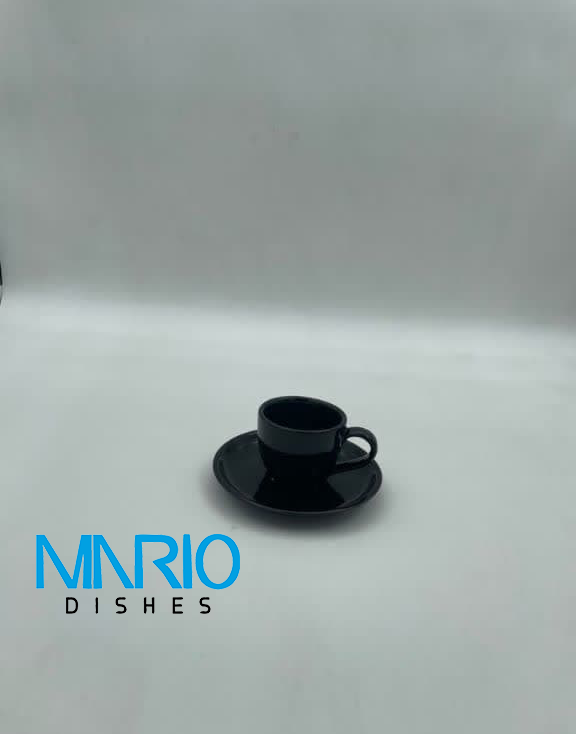 کاپ اسپرسو مشکی براق(ست 6عددی)