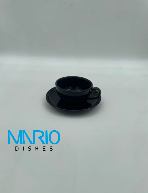 کاپ کاپوچینو مشکی براق (ست 6عددی)