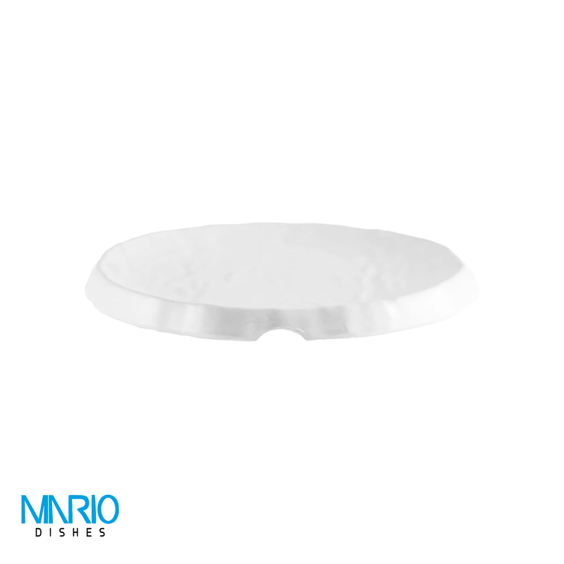 پیش دستی ملامین 20 سانت دفرمه سفید312