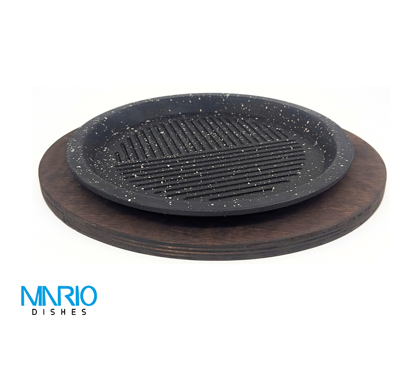 ظرف چدن و رست گرد ساده