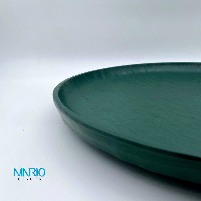 بشقاب چروک 34 سانت ملامین سبز F34