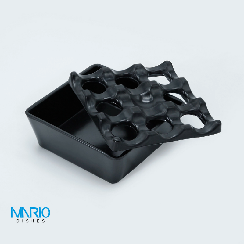 زیر سیگاری مربع درب دار ملامین