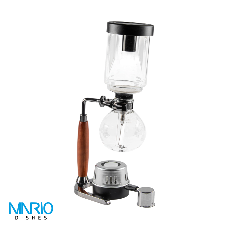 قهوه ساز سایفون 3 کاپ دسته چوبی