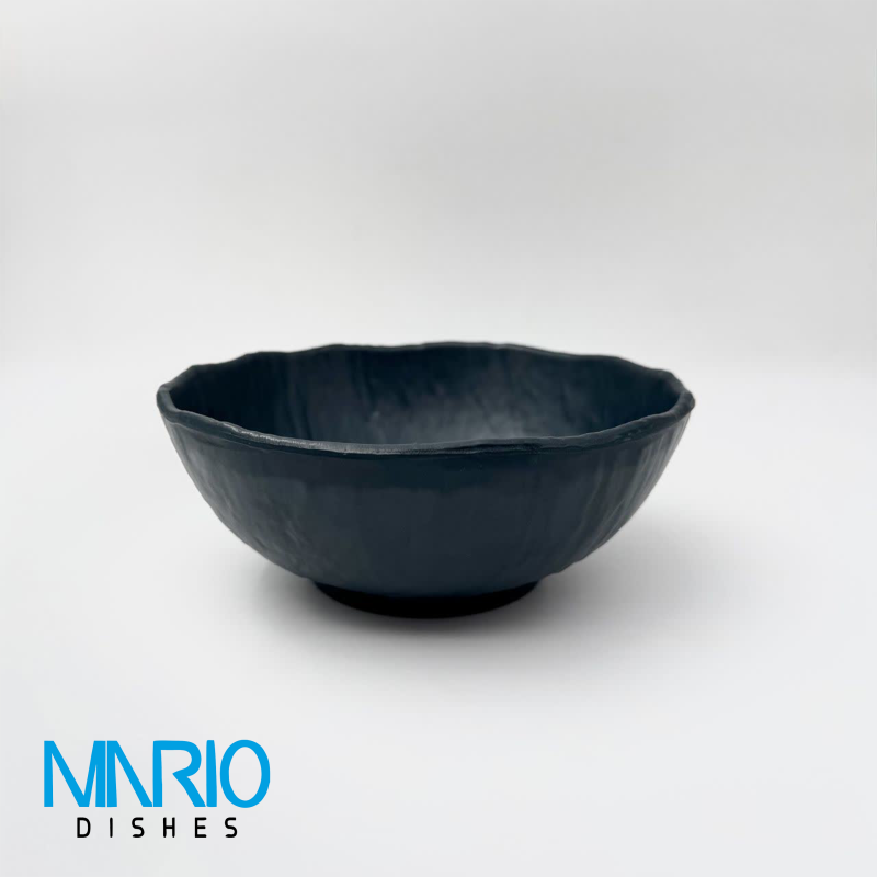 کاسه سوپ خوری چروک سرمه ای ملامین F57