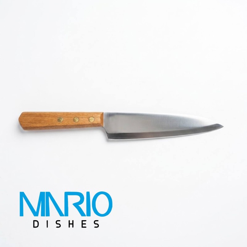 چاقو سراشپزدسته چوبی تیغه فولاد 19.5 سانت(کد 443)