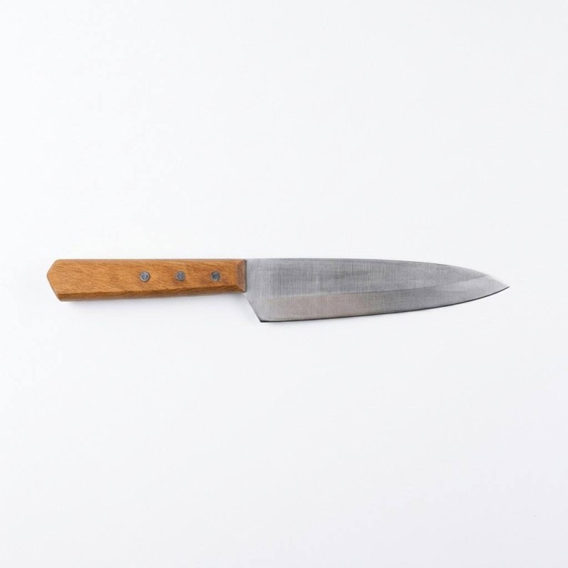 چاقو سراشپزدسته چوبی تیغه فولاد 18 سانت(کد 443)