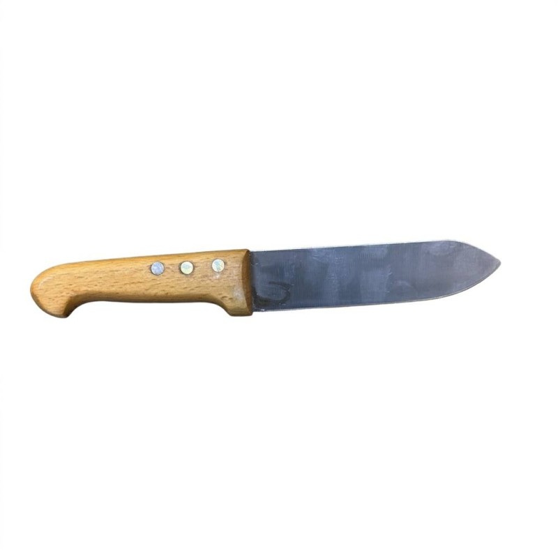 چاقو سراشپزدسته چوبی تیغه فولاد 13.5سانت(کد 3762)