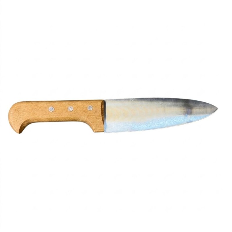 چاقو سراشپزدسته چوبی تیغه فولاد 14.5سانت(کد ws22)