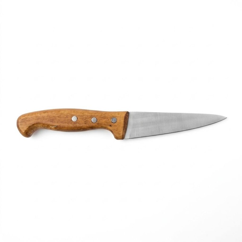 چاقو سراشپزدسته چوبی تیغه فولاد 13.5 سانت(کد ws107)