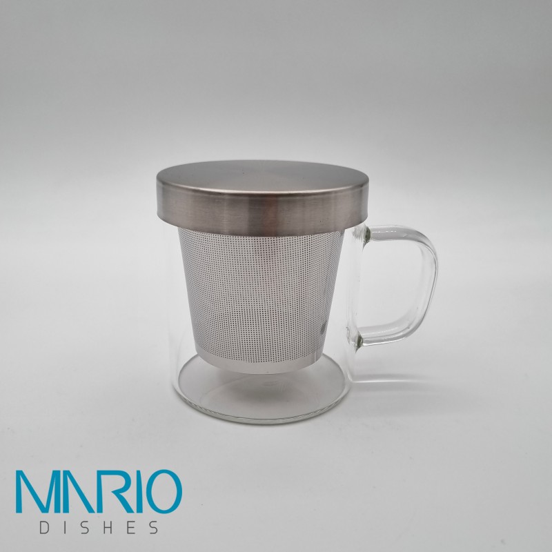 لیوان دمنوش درب استیل 350ml
