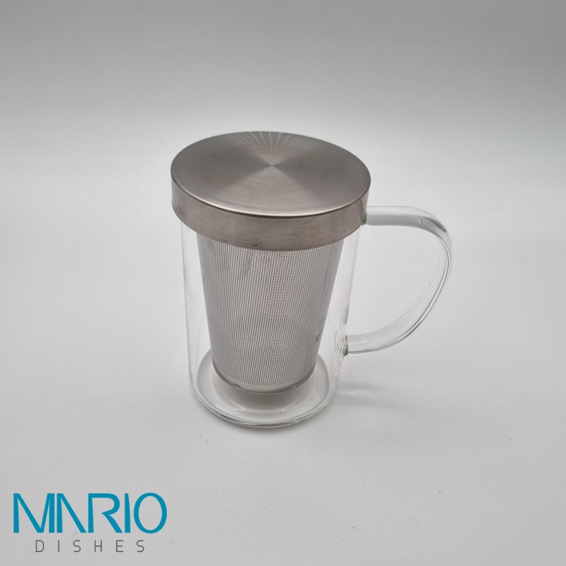 لیوان دمنوش درب استیل 450ml