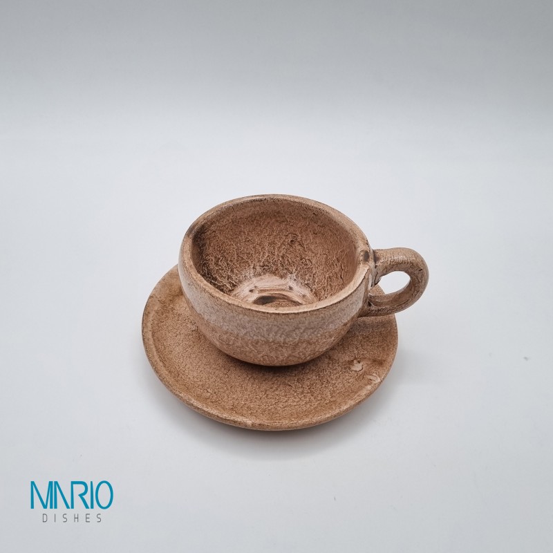 ست فنجان و نعلبکی ۱۲ پارچه لته شپو کرم