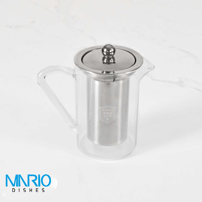 قوری دمنوش 400میل درب استیل