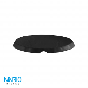 پیش دستی ملامین 20 سانت دفرمه  مشکی 312