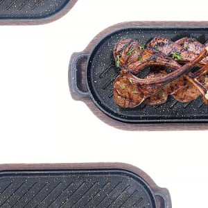 ظرف چدن و رست بیضی دو دسته بزرگ