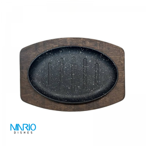 ظرف چدن و رست بیضی کوچک